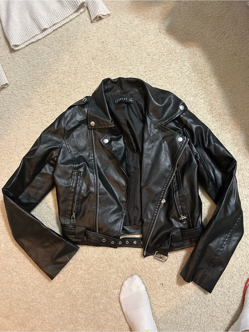 Black Leather Jacket - Women's